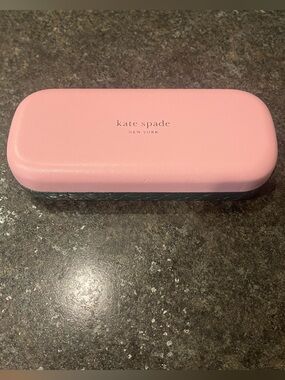 Kate Spade Pink and Green Hard Shell Eyeglass Case